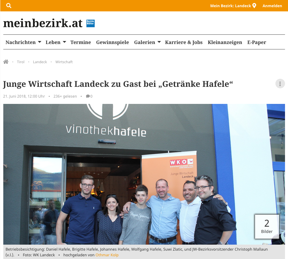 Beitrag auf www.meinbezirk.at